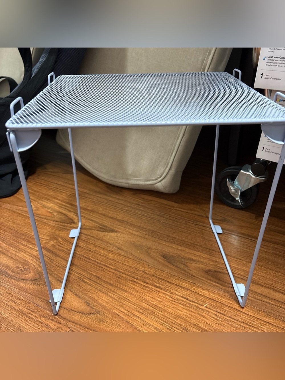 Light Blue Metal Mesh Locker Shelf